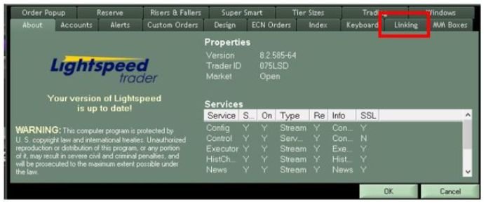 Screenshot of the eSignal tool on Lightspeed Trader trading platform.