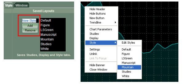 How to configure chart settings