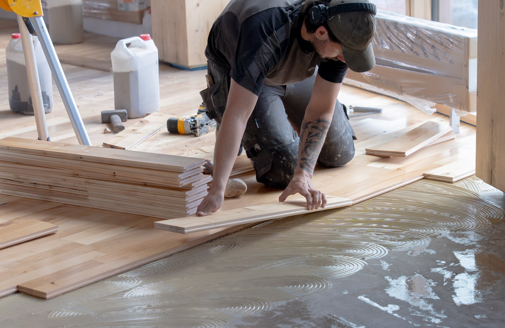 Hjælmø end-grain flooring at Søren Jensen HQ