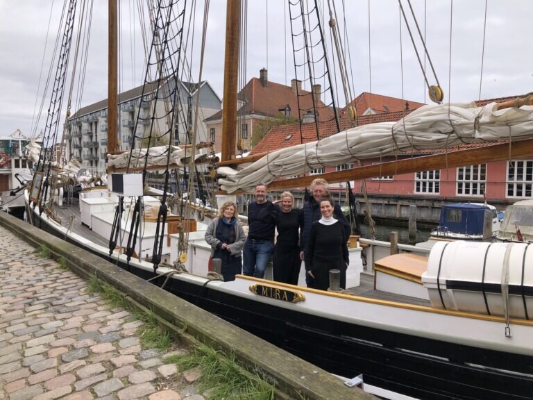 Sailing to Folkemødet on a boat called Mira