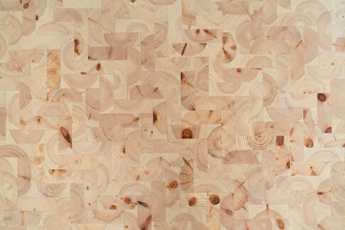 Hjælmø end-grain flooring at Velliv Lyngby