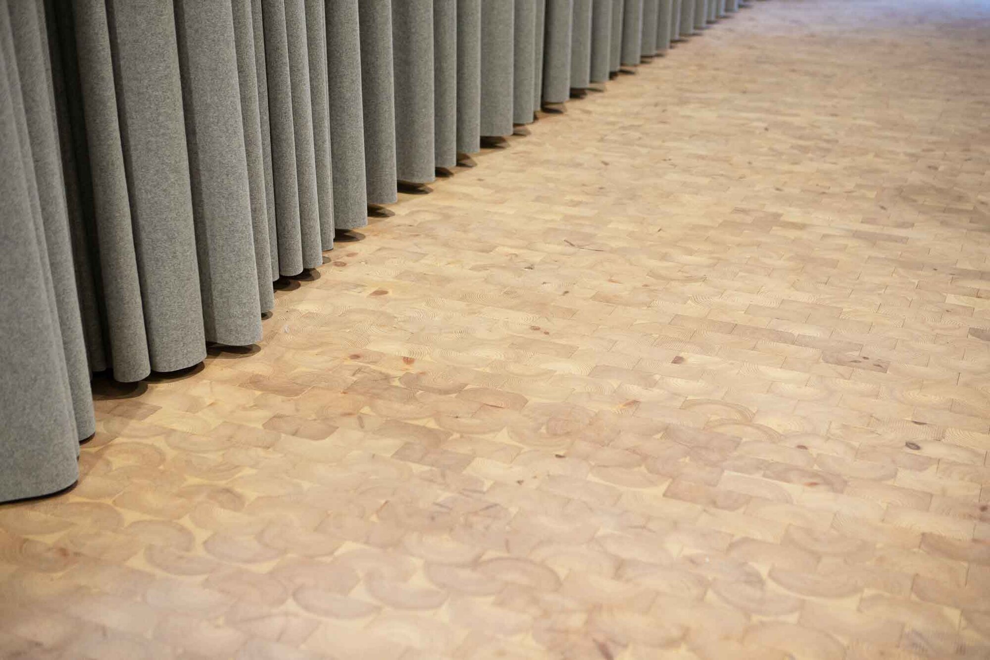 Hjælmø end-grain flooring at New Aarch