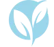 Eco-Friendly symbol with plant leaves in a circle.