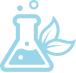 Non-Toxic symbol, featuring a beaker with plant leaves.