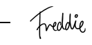 Freddie's signature