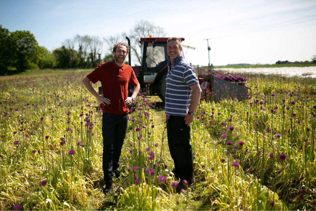 Freddie and an allium grower