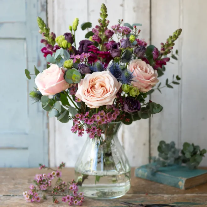  A floral bouquet with roses