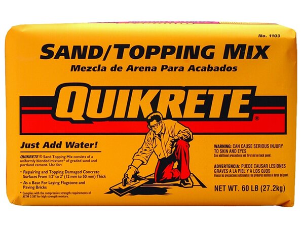 sand and topping mix