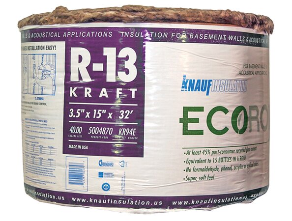 Kraft faced insulation
