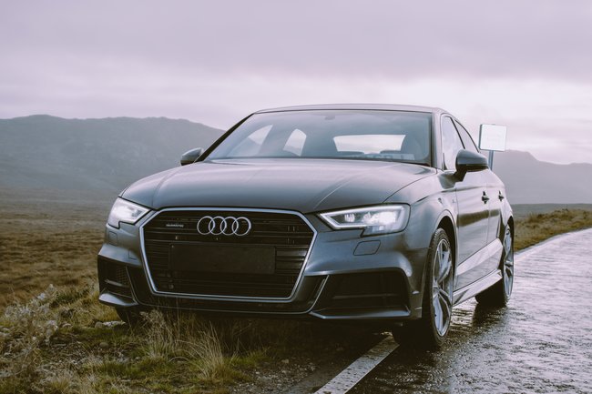 Roam Audi on the side of a highway