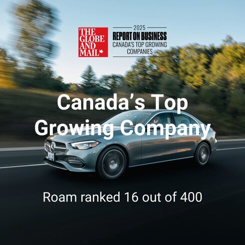 Roam is ranked one of Canada's Top Growing Companies by Globe and Mail
