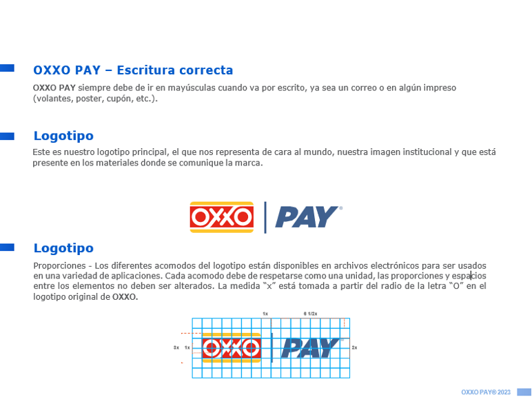 Uso correcto de marca OXXO PAY