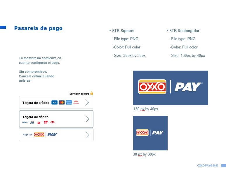 Uso correcto de marca OXXO PAY