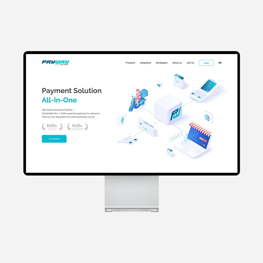 PayWay payment platform interface illustrating self-service onboarding and scalable payment integration infrastructure