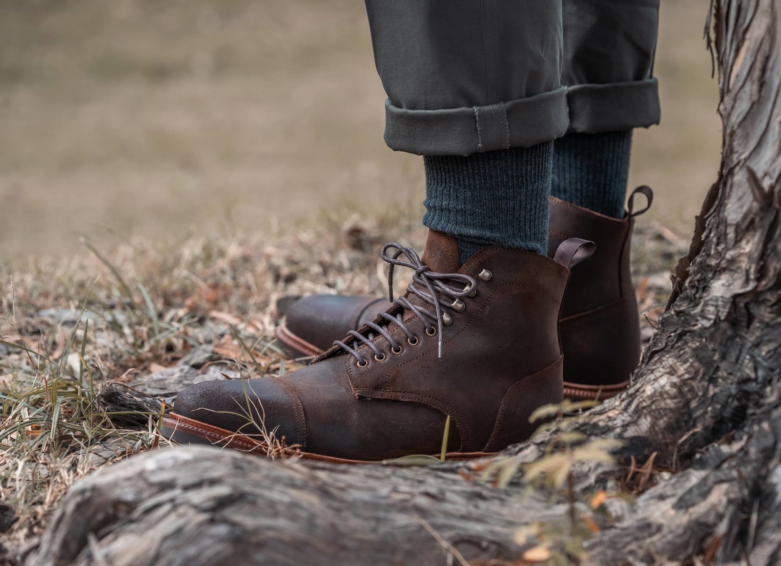 Waxy Commander Shearling Stiefel