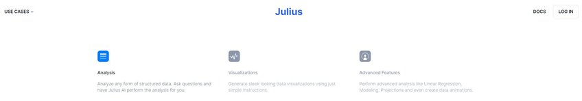 Julius AI features