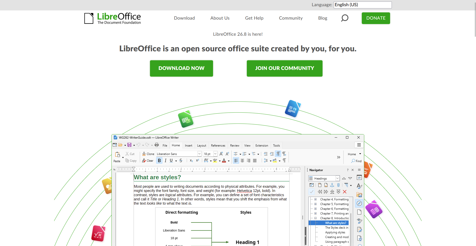 LibreOffice homepage