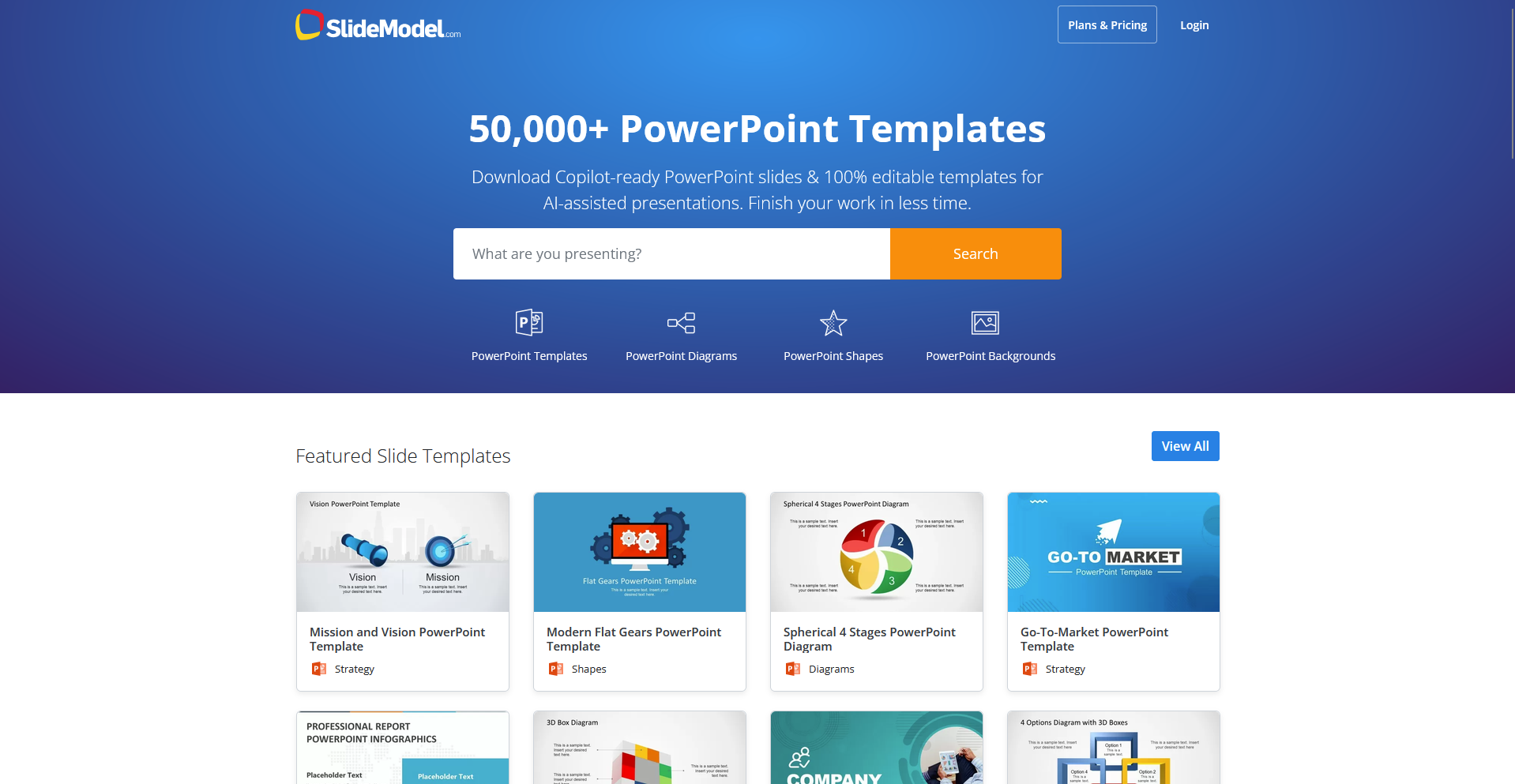 SlideModel homepage