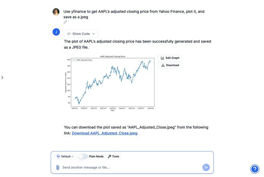 Using an AI tool to perform financial stock analysis