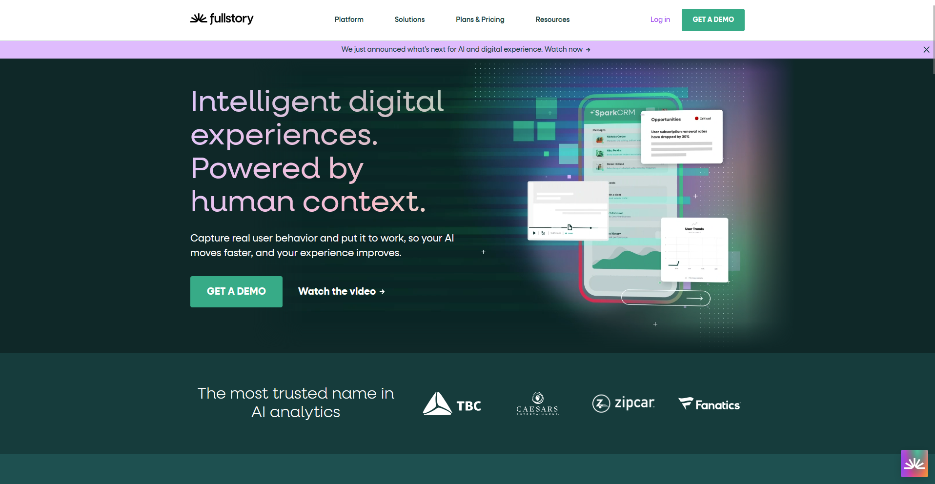 FullStory homepage