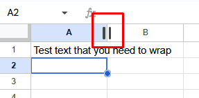 Illustration of where to double click to autofit a column