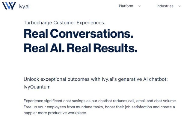  Ivy.ai homepage