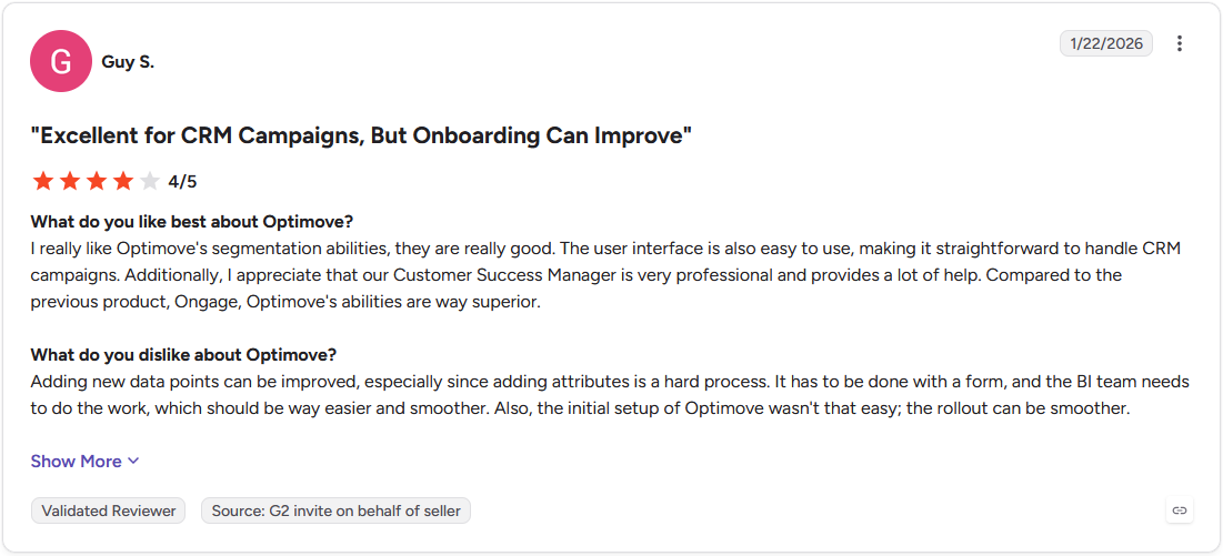 Review by Guy S. on G2