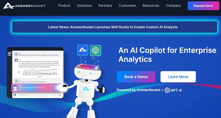 AnswerRocket AI webpage