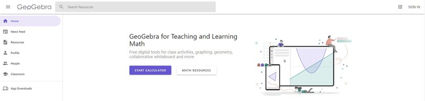 GeoGebra homepage