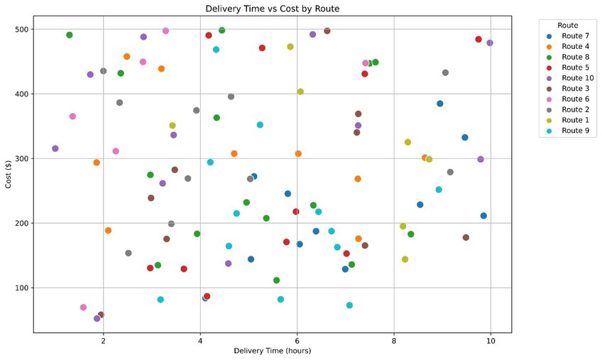 Prescriptive analysis of route delivery time