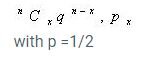 Binomial distribution formula: