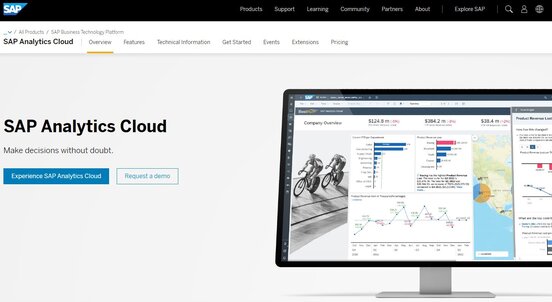 SAP Analytics Cloud homepage