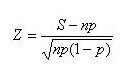 Sign test in case of large sample: