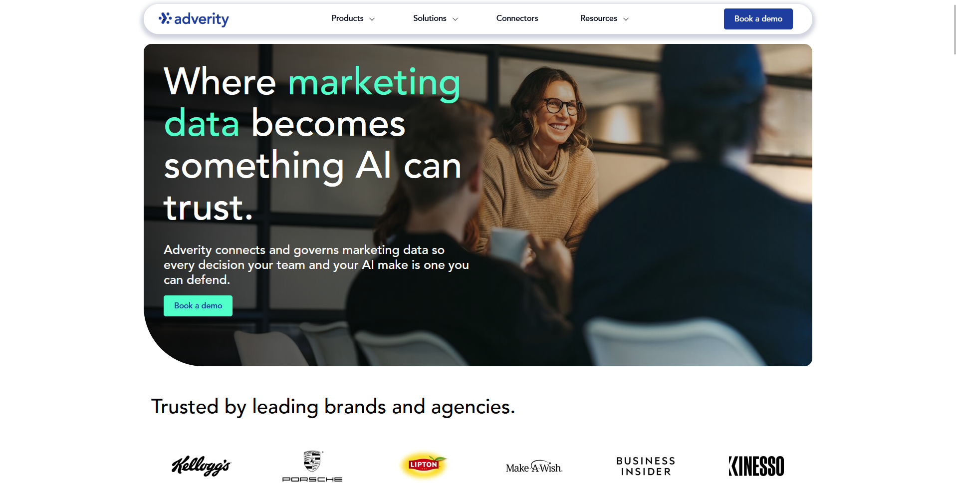 Adverity homepage