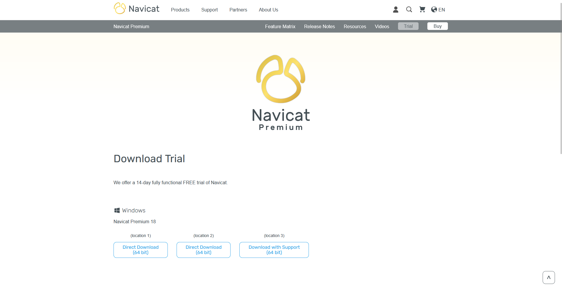 Navicat Premium home page