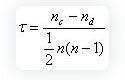 Kendall Rank Correlation Formula