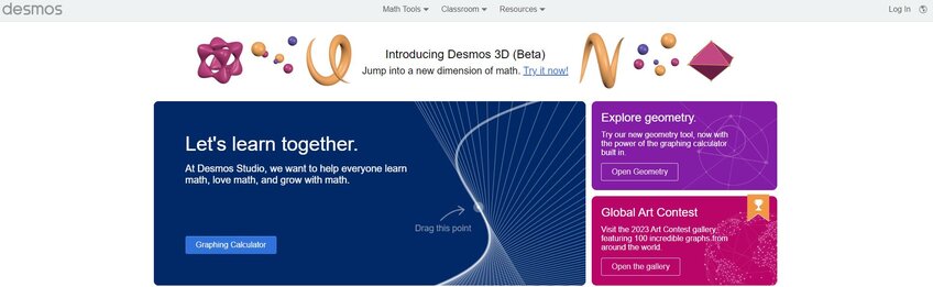 Desmos AI homepage