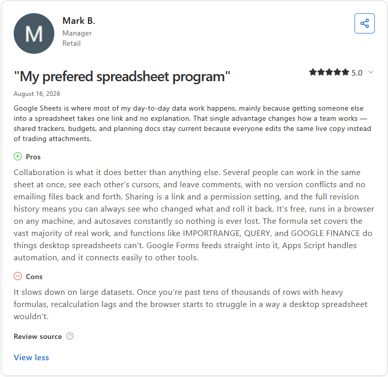 Review by Mark B. on Capterra