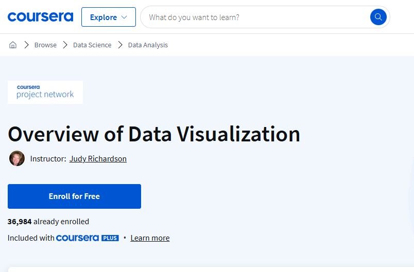 Coursera’s Overview of Data Visualization