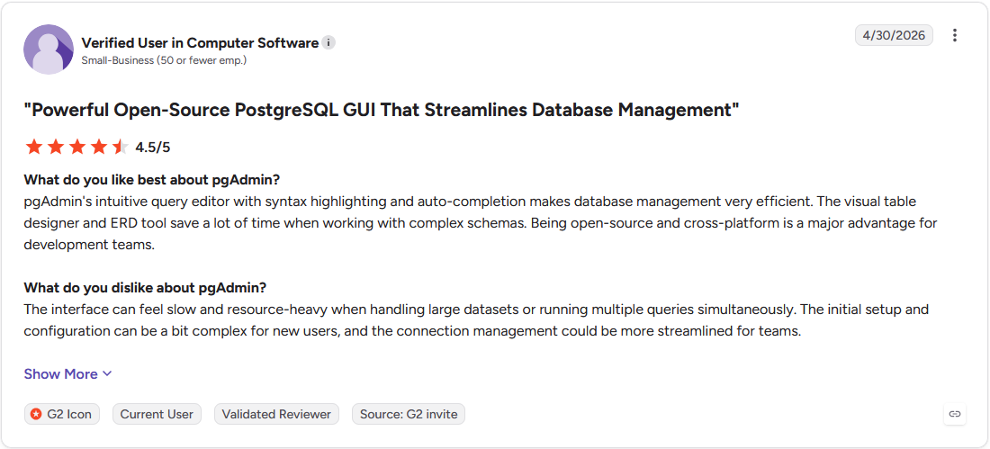 Review by Verified User in Computer Software on G2