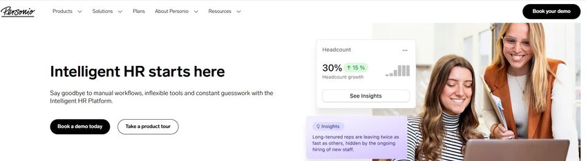 Personio is all about efficiency and time savings. It can eliminate time-consuming tasks—such as timesheet tracking and performance report consolidations—from regular HR processes.