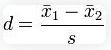 Cohen's d Formula