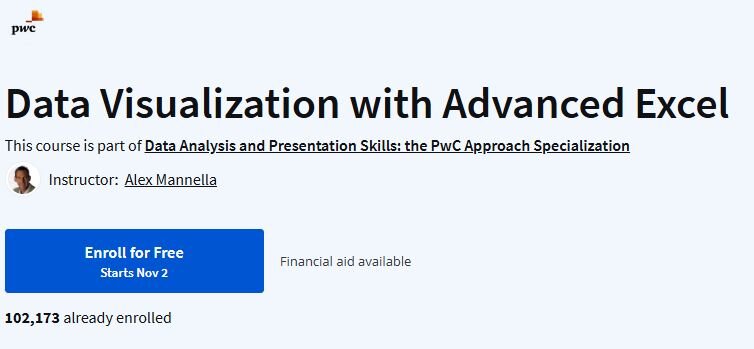 PwC’s Data Visualization with Advanced Excel