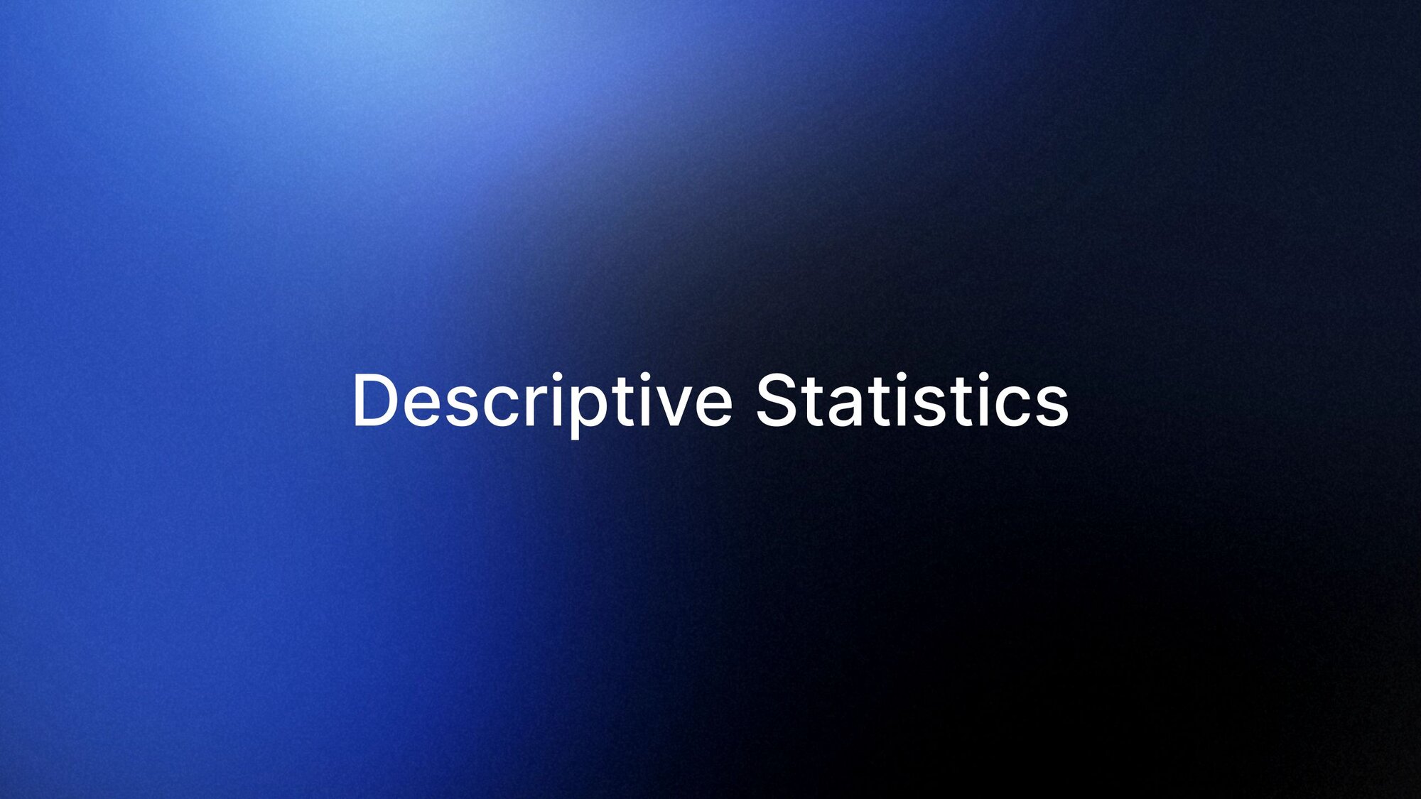 Descriptive Statistics on gradient background