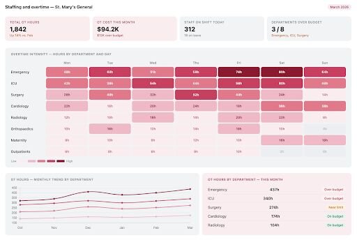 Pie chart for use in healthcare, created by Julius AI