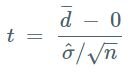 Paired T-Test Test Statistic Formula