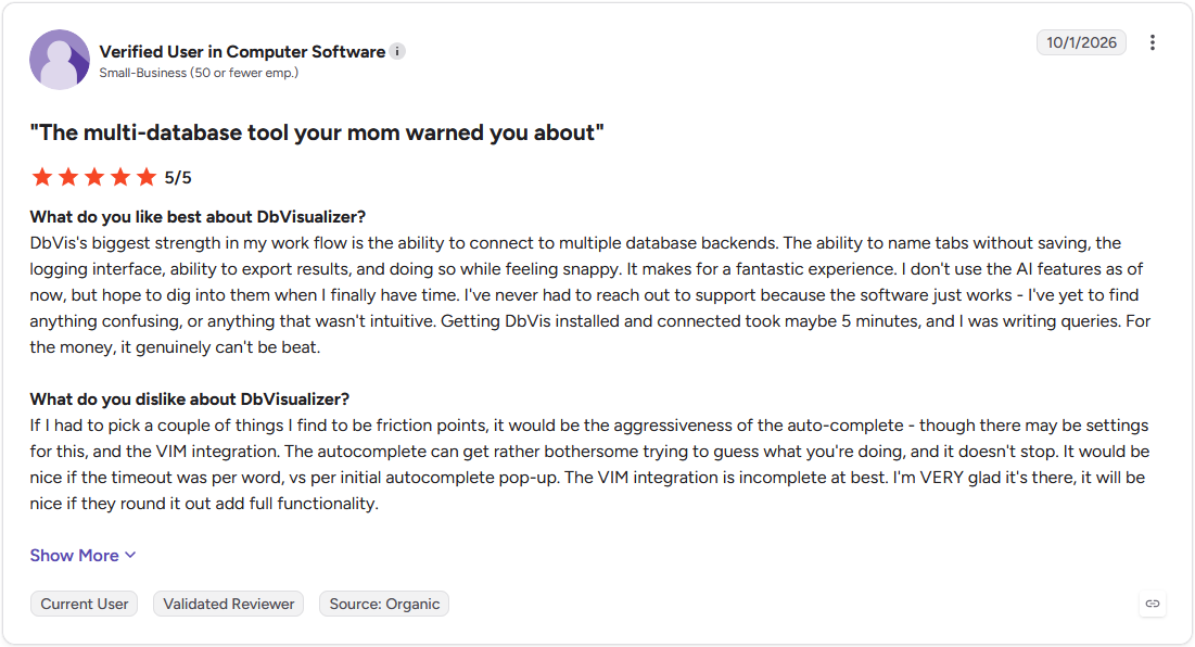 Review by Verified User in Computer Software on G2