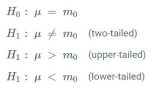 Null and Alternative Hypotheses