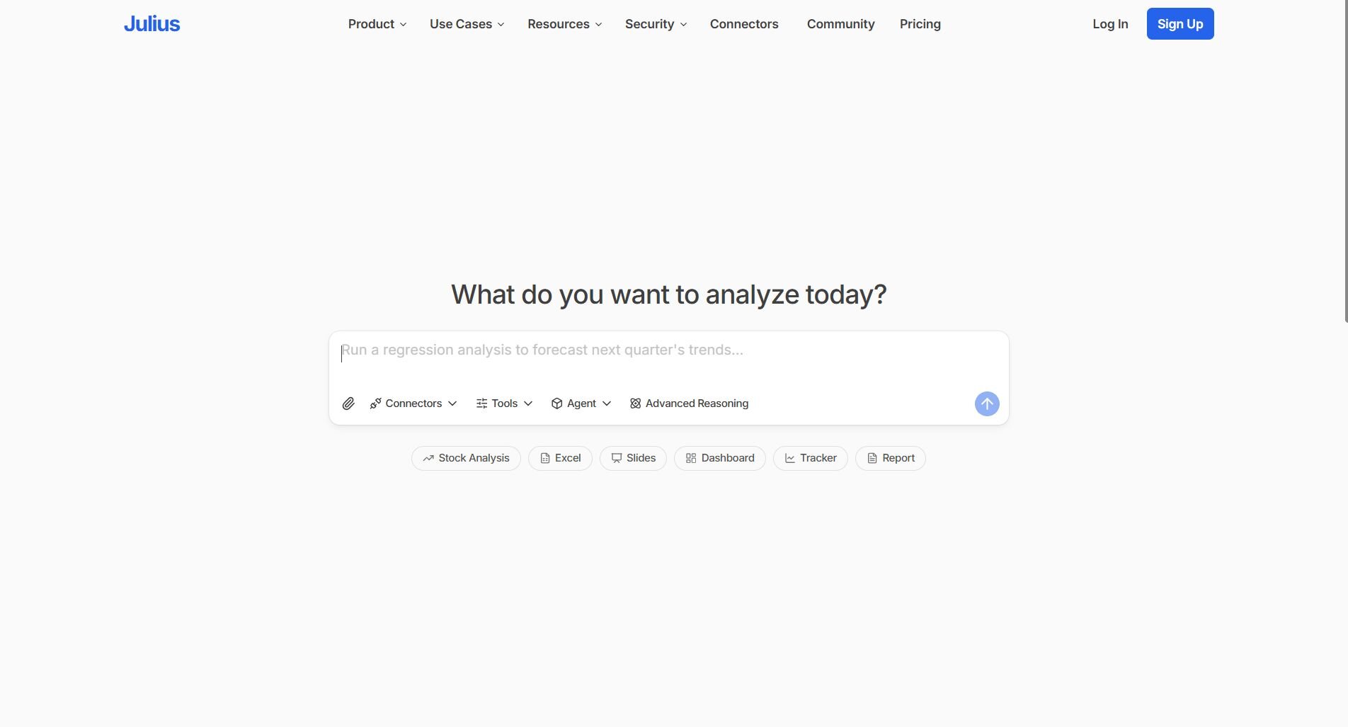 Using an AI tool to perform financial stock analysis