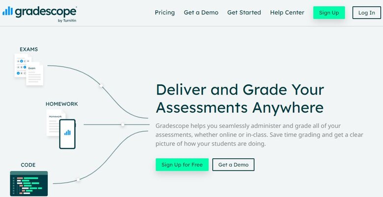 Gradescope homepage